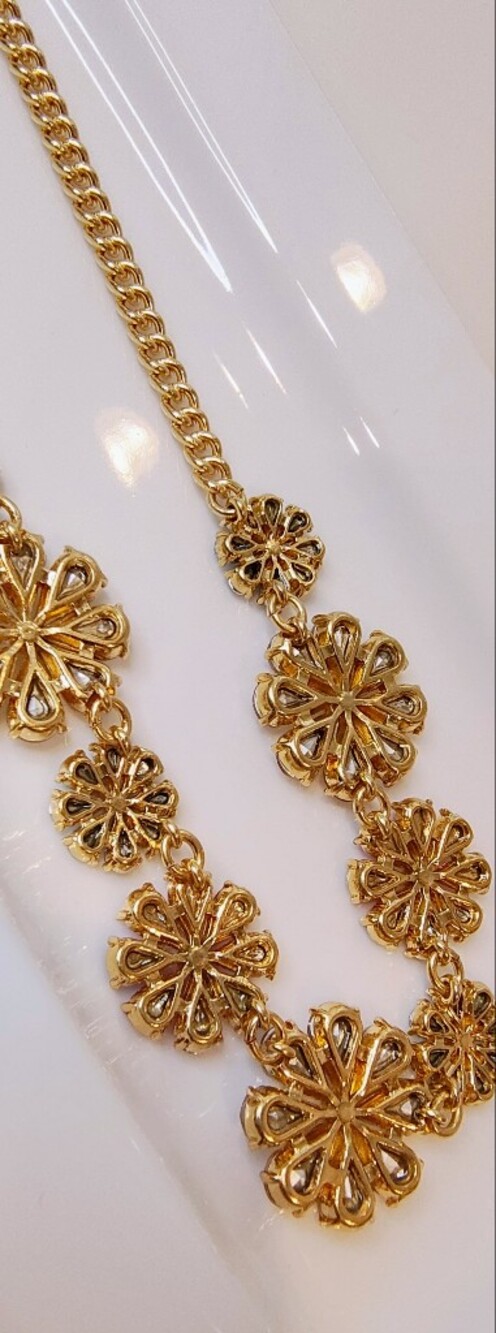 NWT J. Crew Crystal Floral Statement Necklace Pink - Picture 8 of 9